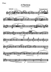 A l'horizon for flute and piano - Flute part