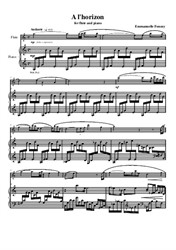 A l'horizon for flute and piano - Piano part